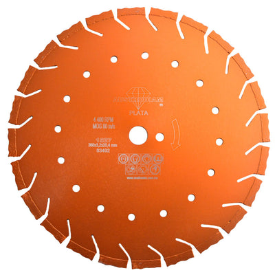 Disco de Diamante de 14 x 0.125 x 1 Naranja Plata Austrodiam 1527
