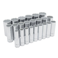 Juego de 23 dados largos métricos 1/2" Urrea 54201