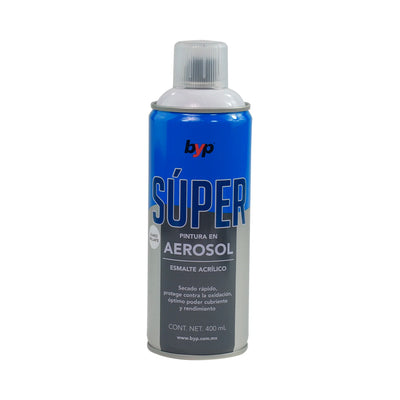 Aerosol Acrílico Blanco Brillante Super 400ml, BYP ABBS00