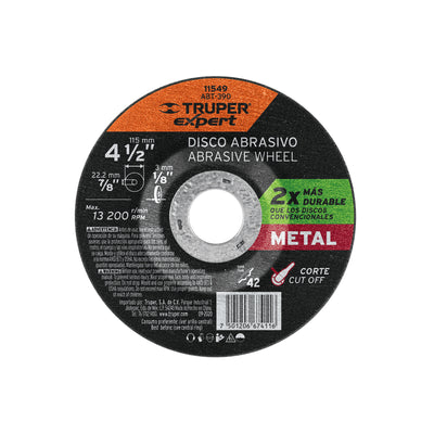 Disco Tipo 42 de 4-1/2' x 3.2 mm Corte Metal, Expert 11549