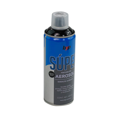 Aerosol Acrílico Negro Mate Super, BYP ANMS00