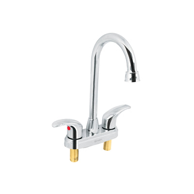 Mezcladora Cromo 4' Para Lavabo, Cuello Bar, Palanca, Aqua, Foset 49691