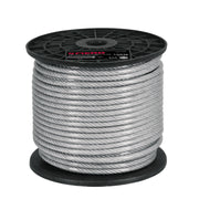 Metro De Cable Rígido 1/4" Acero 7x7 Recubierto PVC, 75 m, Fiero 44218
