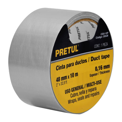 Cinta Para Ducto 10m x 48mm, Espesor 0.16mm, Pretul 20528