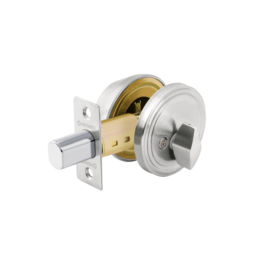 Cerrojo Llave - Mariposa Cromo Mate, Llave Tradicional, Hermex 23614