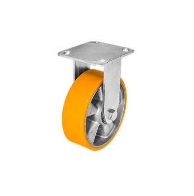 Rodaja Aluminio PU Naranja Fija 6