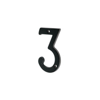 Número 3 De Latón Sólido 4", Negro,  Hermex 47856
