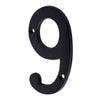 Número 9 De Latón Sólido 4", Negro,  Hermex 47862