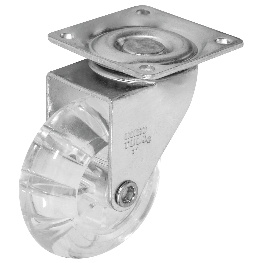 Rodaja PU Transparente Giratoria 2", Dogotuls ZF5252