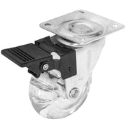 Rodaja PU Transparente Giratorio/Freno, Dogotuls ZF5254