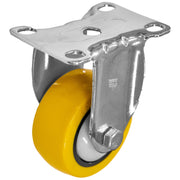 Rodaja PU Amarillo Cromada Fija 3", Dogotuls ZF5281