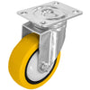 Rodaja PU Amarillo Cromada Giratoria 3", Dogotuls ZF5284
