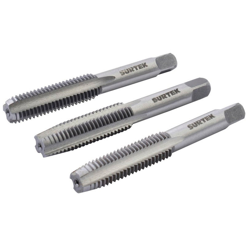 Juego De 3 Machuelos De Acero Al Carbón M8 x 1.25, Surtek 123863
