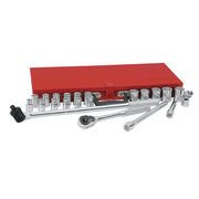Juego de 23 dados y accesorios métricos 1/2" Urrea 54210H