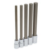 Juego de 5 Dados Punta Hex Largas Métricos 1/2" Urrea 5441M5L