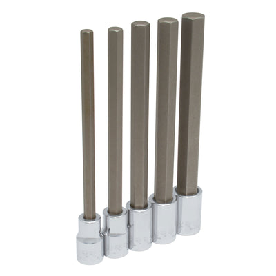 Juego de 5 Dados Punta Hex Largas Métricos 1/2