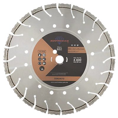 Disco de Diamante de 14 x 0.125 x 1 Naranja Oro Austroiam 822