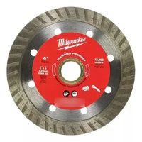 Disco Diamantado Turbo Premium de 4",  Milwaukee 49-93-8006