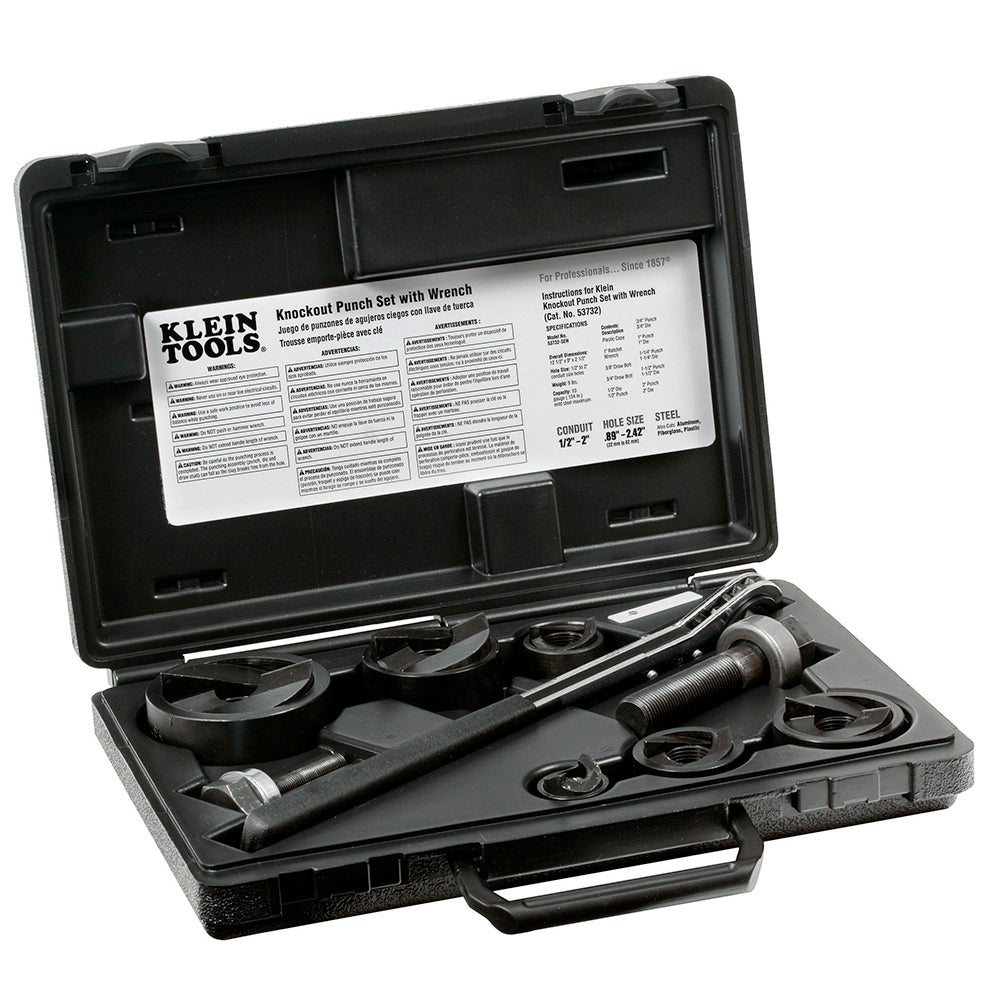 Juego De 6 Sacabocados De 1/2 a 2, Klein Tools 53732SEN