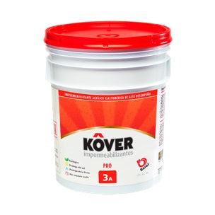 Cubeta Impermeabilizante Kover Cryl Pro 5 Años Blanco Fibratizado, Kover 4423