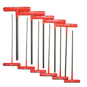 Juego de 11 llaves Allen "T" ergonómicas en pulgadas 9" Urrea 4967LGP