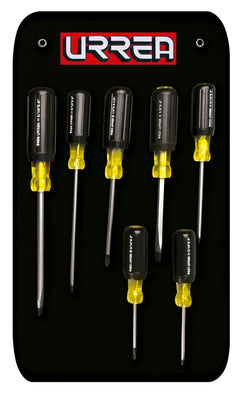 Juego de 7 Destornilladores Cushion Grip Combinado Urrea 9400A
