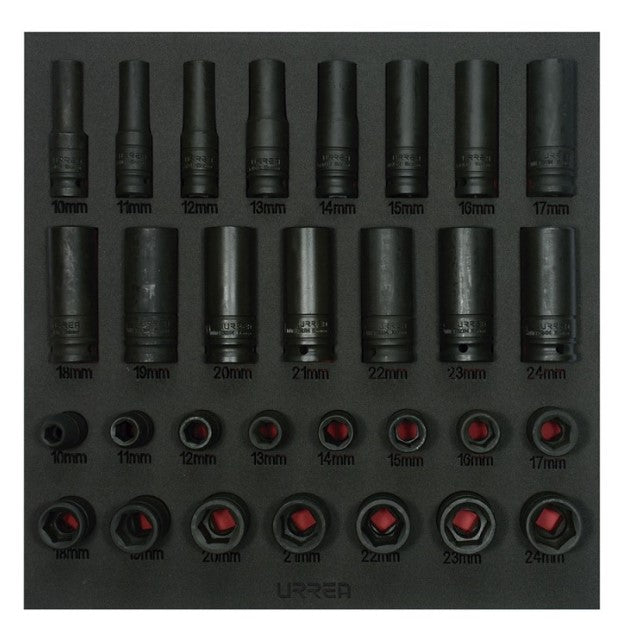 Juego de 30 dados de impacto cortos y largos métricos