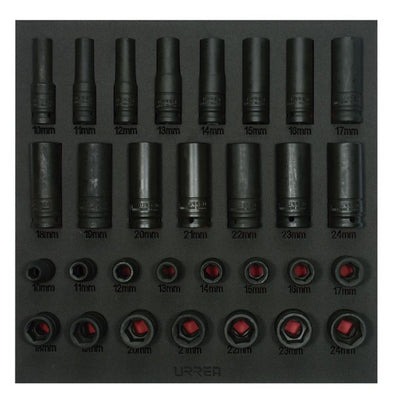 Juego de 30 dados de impacto cortos y largos métricos