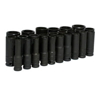 Juego de dados largos de impacto cuadro de 1/2", 6 puntas, 25 piezas, Urrea 74216