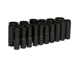 Juego de dados largos de impacto cuadro de 1/2", 6 puntas, 25 piezas, Urrea 74216