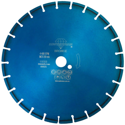 Disco de Diamante de 14 x 0.11 x 1 Azul Bronce Austrodiam  1533
