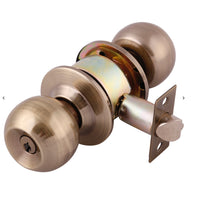 Cerradura Perilla Barza Cilindirco C/Llave Latón Brillante, Dexter 6601