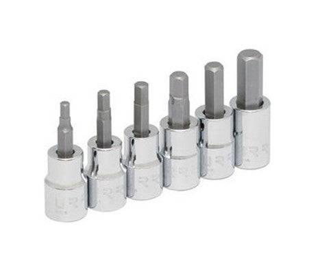 Juego de 6 Dados de Punta Hexagonal 4 mm a 10 mm Cuadro de 3/8" 4990M6