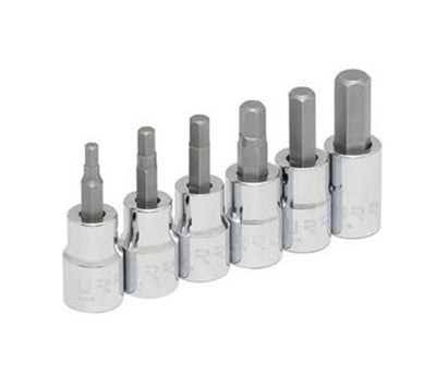 Juego de 6 Dados de Punta Hexagonal 4 mm a 10 mm Cuadro de 3/8