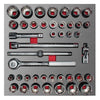 Juego de dados y accesorios 1/2" combinados 42 piezas Urrea CH203L