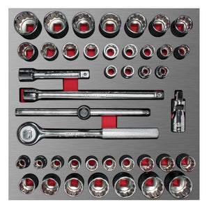 Juego de dados y accesorios 1/2" combinados 42 piezas Urrea CH203L