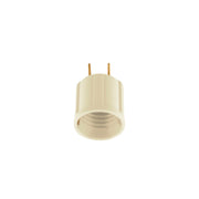 Portalámpara De Baquelita, Con Adaptador, Marfil, Volteck 46525