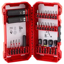 Juego de 26 Piezas Puntas Phillips, Planas, Torx, Cuadradas Socket Dados Milwaukee 48-32-4408