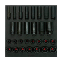 Juego de 29 Dados de Impacto Cuadro 1/2" Urrea CH218