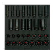 Juego de 29 Dados de Impacto Cuadro 1/2" Urrea CH218