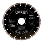 Disco de diamante uso extra pesado corte segmentado 4 1/2" Urrea DDPS45
