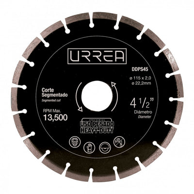 Disco de diamante uso extra pesado corte segmentado 4 1/2