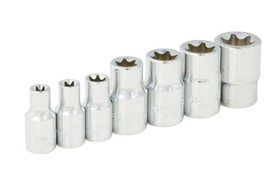 Juego de 7 dados punta Torx hembra 1/4