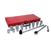 Juego de 15 Dados y Accesorios en Pulgadas 1/2" Urrea 54122