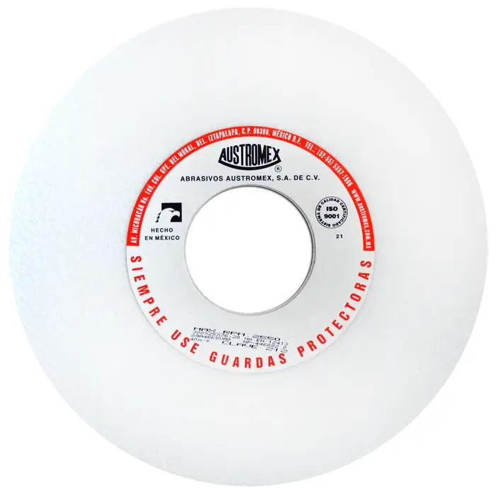 Rueda Abrasiva Grano 46 para Rectificar Blanca de 12 x 1 x 3 Austromex 212