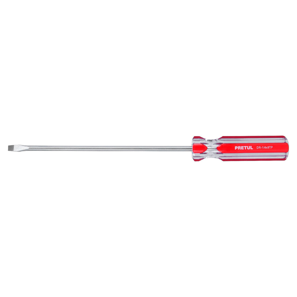 Desarmador Plano 1/4 x 8' Mango De PVC, Pretul 21460