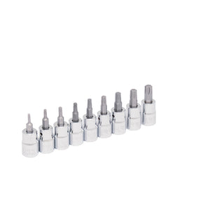 Juego de dados con punta Torx cuadro de 3/8" en riel, 9 piezas URREA 5239C