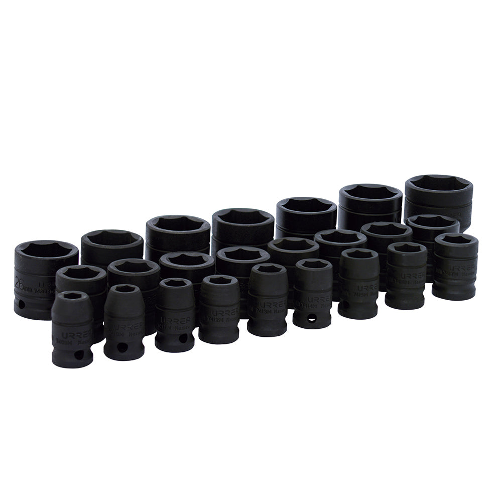 Juego de 24 Dados de Impacto Métricos 1/2" Urrea 74206