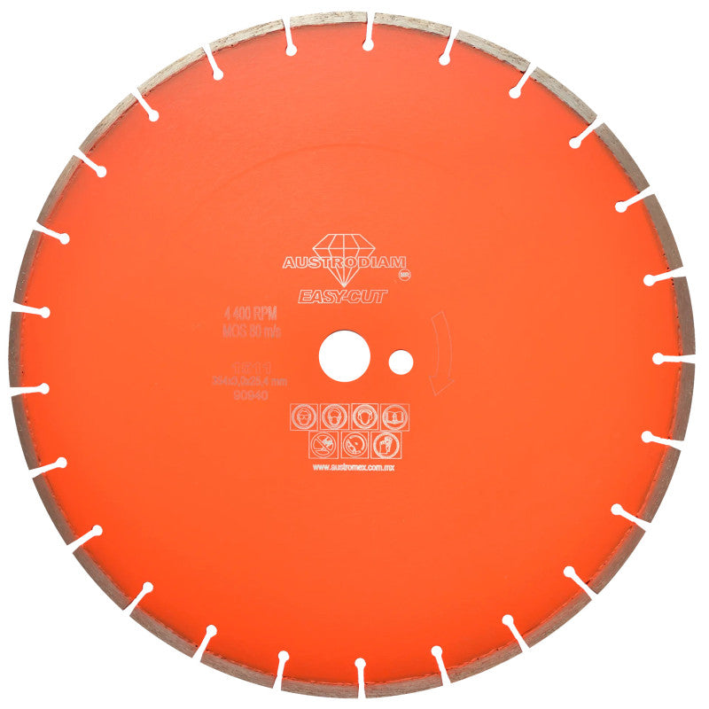 Disco de Diamante de 14 x 0.110 x 1 Naranja EASY CUT Austodiam 1511