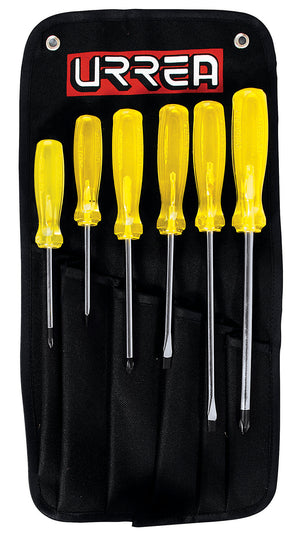 Juego de 6 Desarmadores Ámbar Combinado Urrea 9600G